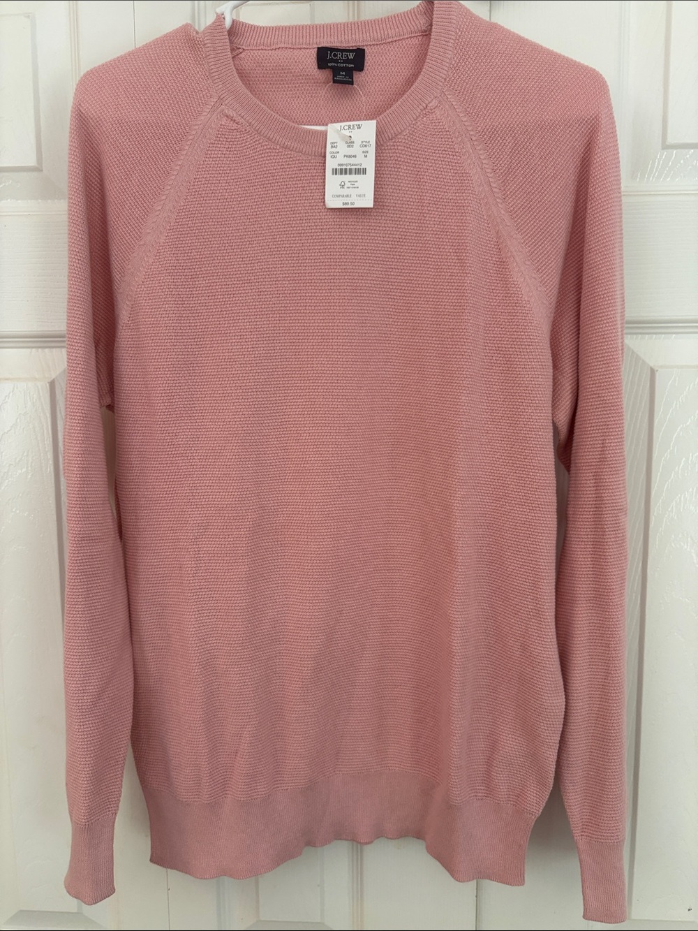 J. Crew Pink Crewneck Sweater - Textured Knit